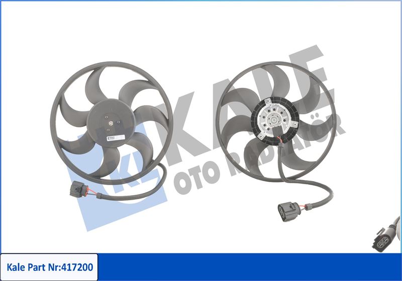 FAN MOTORU TRANSPORTER T5 1,9TDI 2,5TDI (BUYUK OLAN 450W 420MM) AXB AXC AXD 03>10 - KALE 417200