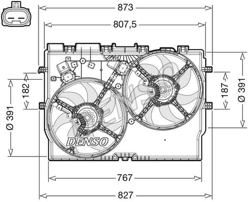FAN MOTORU DAVLUMBAZ DUCATO 2,3 14> - DENSO DER09311