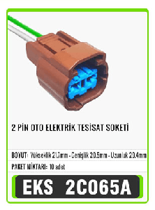 SOKET>2 PİN OTO ELEKTRİK TESİSAT - EKS-2C065A