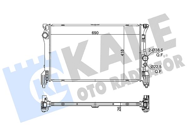 MOTOR SU RADYATORU V-CLASS W447 14> VITO W447 14> - KALE 363280