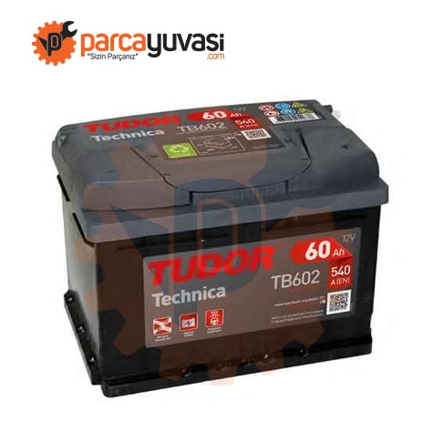 AKU 12V 60 AH 540A LB2 (242×175×175) TAM KAPALI ALÇAK - TUDOR TB602
