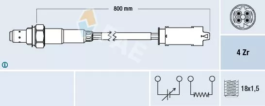 OKSIJEN SENSORU BMW M43 M52 M54 M62 E36 E46  X5 E53 Z3 - FAE 77237