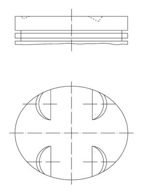 PISTON + SEGMAN STD. (M272.9, 92.90mm) W203 05>07 W204 07>14 W211 05>08 W212 09>13 W221 05>13 - MAHLE 0052400