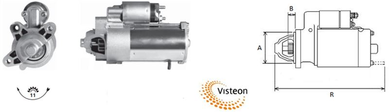 MARS MOTORU 12V / 2,2kW / 11DIS FORD MONDEO IV 2.0 TDCI 07>14 S-MAX (WA6) 2.0 TDCi 06>14 KUGA I 2.0 - VISTEON 20-100-01036