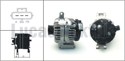 ALTERNATOR BOSCH TIP 12V 105A FORD TRANSIT V184  2.0 DI / 2.4DI 125PS 01>06  (TAKVIYESIZ) - LUCAS LEA0679