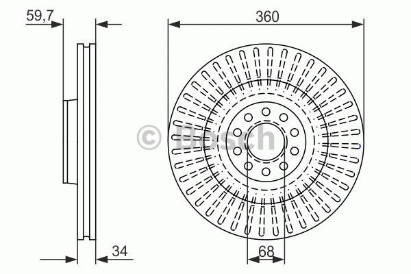 ON FREN AYNASI AUDI A6 A8 PHAETON 98>16 - BOSCH 0986479302