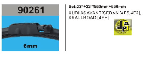 SİLGİ PALETİ-BANANA (X2)  AUDI: A6 AVANT/SEDAN [4F5,4F2] (2005-2011) 550/550 TK. - RBW-90703