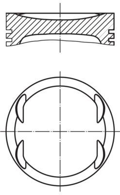 PISTON SEGMAN P306 GTI EM P306 GTI YM ZX XSARA VTS XU10J4RS (2,0 16V) / (86,60MM) / (0,60 FARKLI) - MAHLE 0402003