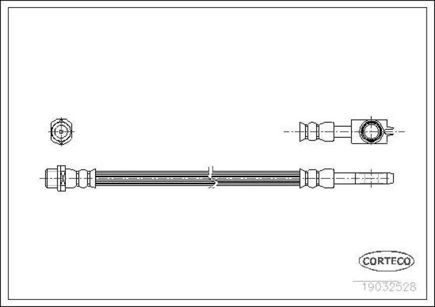 Vag Arka Fren Hortumu Passat 96>05 - Corteco 19032528