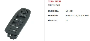 Unıversal Cam Düğmesi Sol Dörtlü 208 - 2008 - Mcar-An630d