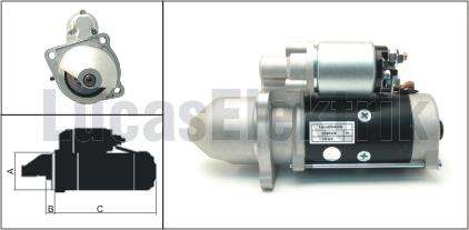 MARS MOTORU 24V / 4,0kW / 9DIS MERCEDES BENZ LK,LN,MK,NG, - LUCAS LES0326