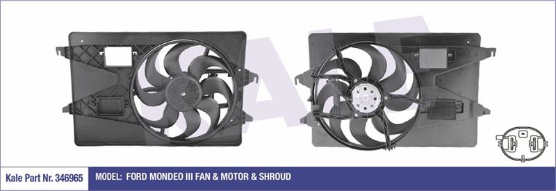 FAN MOTORU DAVLUMBAZLI MONDEO III 2,0TD / 2,5 / 3,0 05>07 KLIMALI TEKLI - KALE 346965
