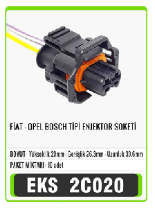 SOKET>JAPON ENJEKTÖR / GRANK (BENZİNLİ) / BOSCH TİPİ 2 Lİ   S2038 - EKS-2C020
