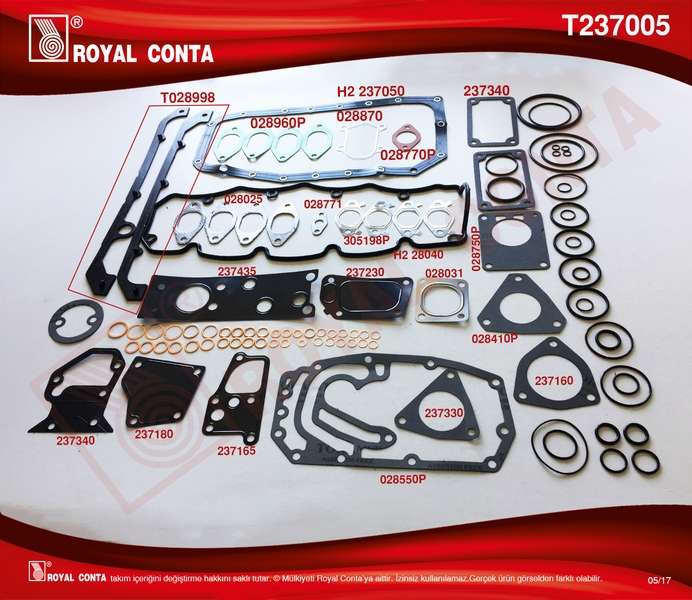 MOTOR TAKIM CONTASI YARIM KECESIZ DUCATO BOXER 2,5 DUZ - ROYAL T237005