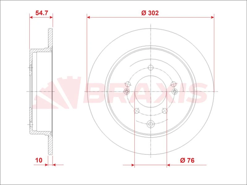 Hyundaı Fren Diski Arka Tucson 15 > Sportage 15 > Elektronık El Freni Olmayan Araclar İcin - Braxıs Ae0974
