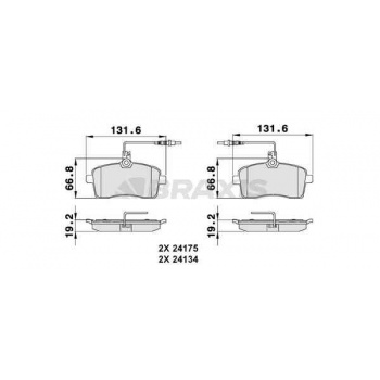 ON FREN BALATASI P407 1.6HDI 110 FAP.1.8 2.0 2.0 HDI 135 FAP 04>FISLI - BRAXIS AB0089