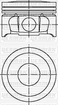 Psa Motor Piston Segman P307 P206 Partner II Berlingo II C3 C4 Tu5jp4 (1,6 16v) 78,50mm (std) - Yenmak 31-04929-000