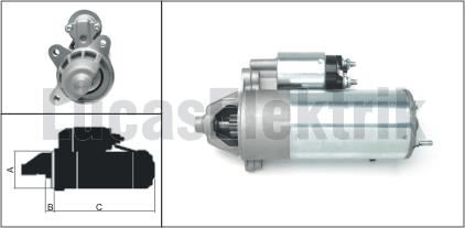 MARS MOTORU 12V / 2,2kW / 10DIS FORD ESCORT III / IV / V / VII - LUCAS LES0090