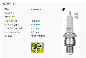 Unıversal Buji-Yamaha/suzuki/marıner (diştan) - Ngk-B7hs-10