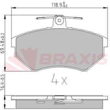 ON FREN BALATASI INCE GOLF II III 84>92 JETTA II 89>92 PASSAT II III 85>97 SCIROCCO II 83>92 INCA 99 - BRAXIS AA0607