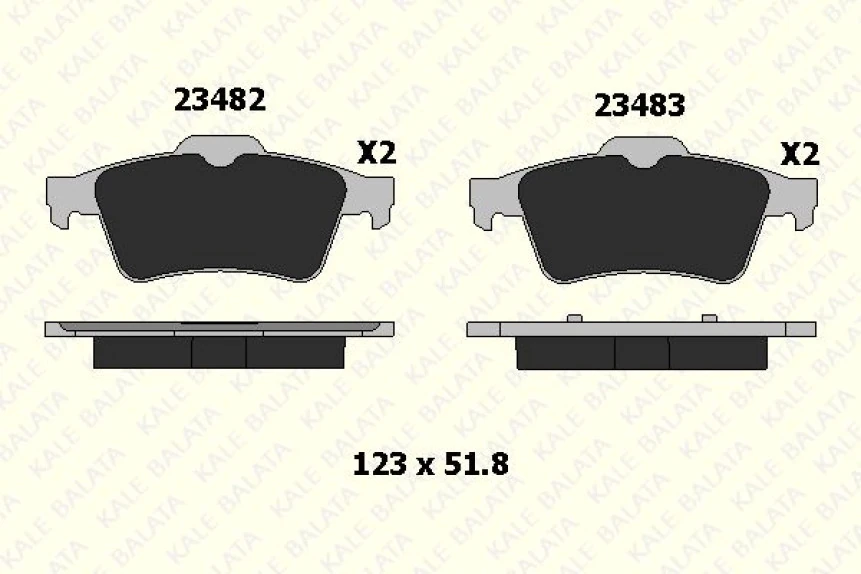 Renault Arka Fren Balatası Connect 1,8tdci 02 /> Laguna II III Latıtude Espace IV Vectra C Nissan Primera 1, - Kale B 23482 165 05 Ans