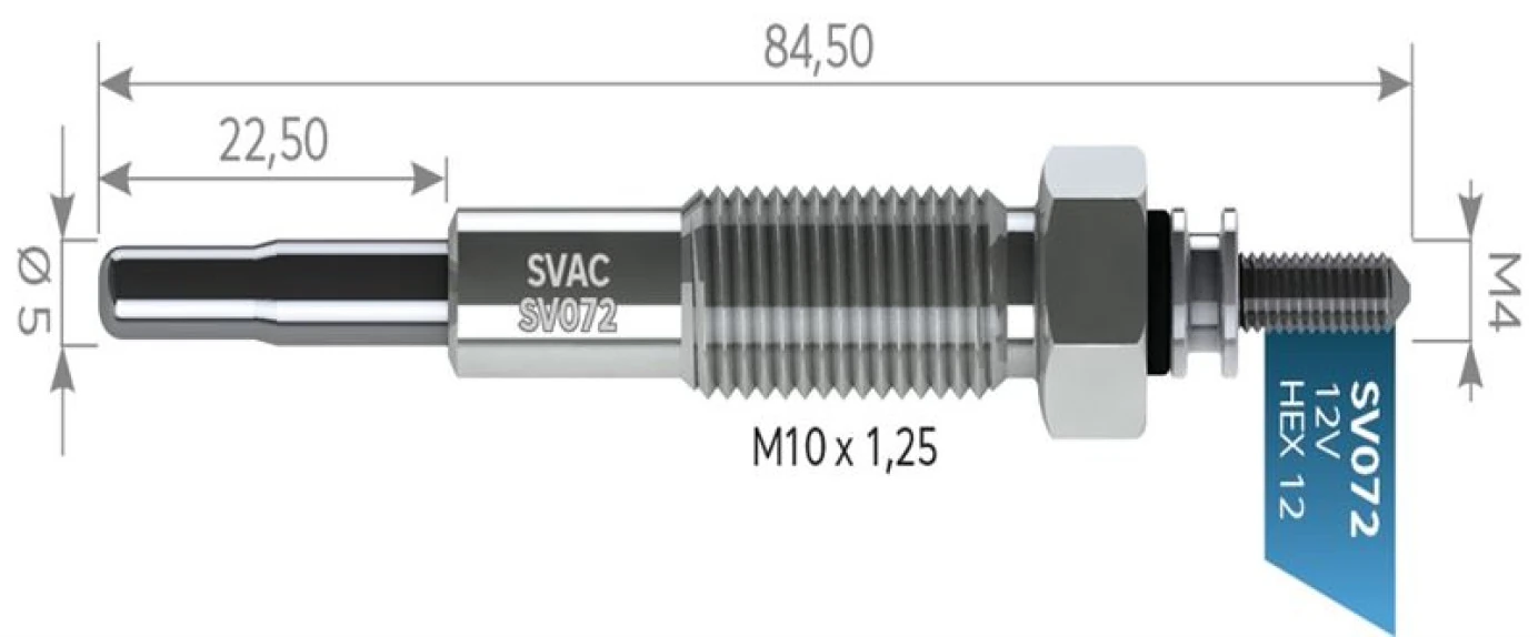 Mitsubıshı Kizdirma Bujısı 12v Mazda Bt50 2,5d 99>02 2,5td 99>06 Ranger 2,5d Kia Besta 2,2d 96> K2700 Pregio 2, - Svac Sv072