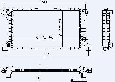 MOTOR SU RADYATORU ( ALUMINYUM ) TRANSIT T12-T15 92>98 - KALE 0206151AB
