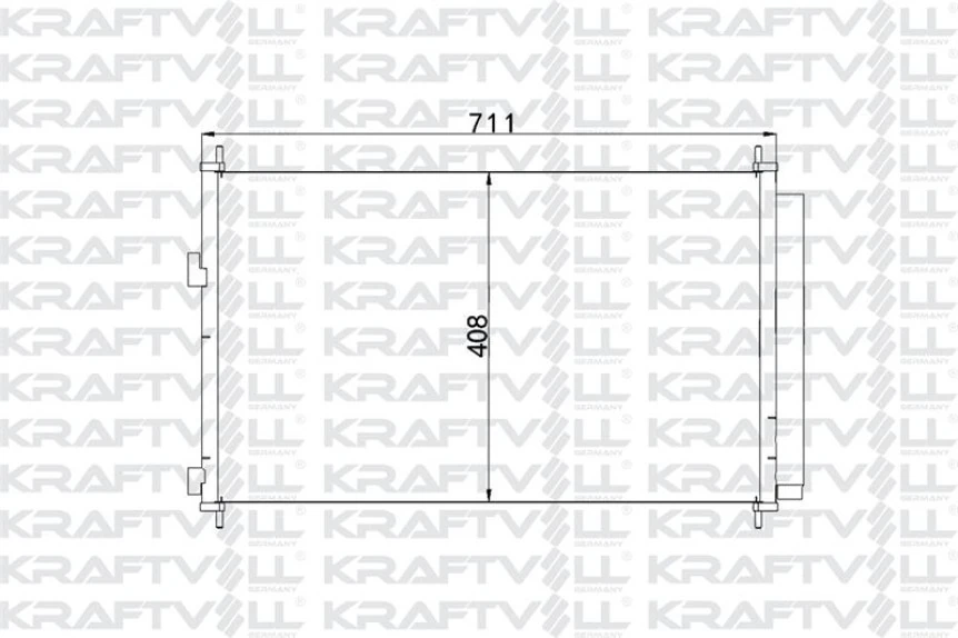 Toyota Klima Radyatoru (kondanser) Rav 4 05-> (710×405×16) - Kraftvoll 08060005