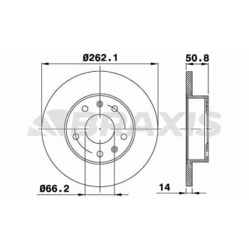 FREN DISKI ON LAND ROVER FREELANDER I 1.8 - BRAXIS AE0245