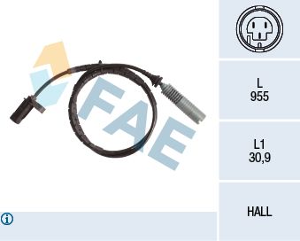 ABS SENSORU ARKA BMW E81 E87 E88 E90 E92 E93 - FAE 78139