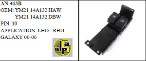 Unıversal Cam Anahtarı>ford Galaxy  Sol Çiftli 00-06  >>ym2114a132dbw/ym2114a132haw - Mcar-An413b