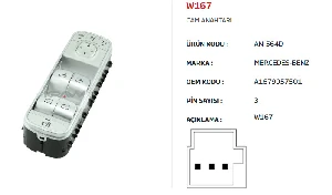 Unıversal W167 Sol Dörtlü - Perdeli - Mcar-An564d