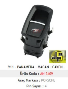 Unıversal Cam Anahtarı>porsche 911 - Cayenne - Macan - Panamera Cam Anah. Tekli - Mcar-An3409