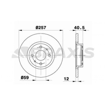 ON FREN AYNASI (DISKI) BRAVA BRAVO I MAREA PUNTO TEMPRA TIPO ALFA ROMEO 145 146 (257MM) - BRAXIS AE0012