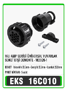 SOKET>16LI  ÜNİVERSAL  DİŞİ DEMONTE - EKS-16C010