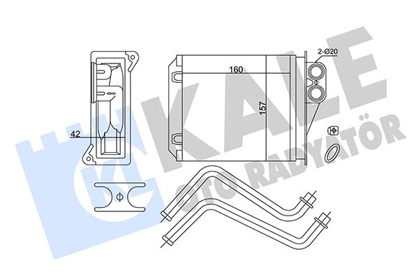 KALORIFER RADYATORU ARKA SPRINTER 06> CRAFTER 06> - KALE 352175