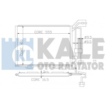 KLIMA RADYATORU W202 95>00 S202 96>01 C208 97>02 A208 98>02 - KALE 393000