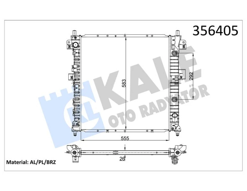 Ssangyong Motor Su Radyatoru Actyon Sport Korando 2,0 XDI 2007-> - Kale 356405