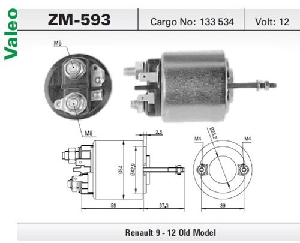 MARŞ OTOMATİĞİ-VT-12V-R.9/5/ESPACE/MEGANE 2D.CIFT FIS (540)-105254 - ZM-593
