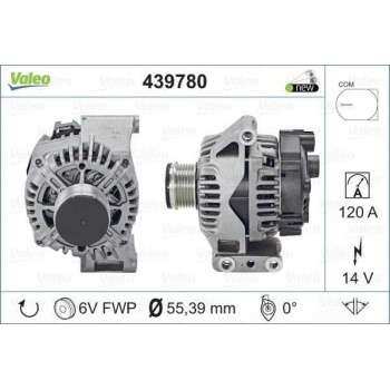 ALTERNATOR 14V 120A FIAT EGEA DOBLO 1.3 DIZEL 13> FIORINO 1.3 MJET 07> - VALEO 439780