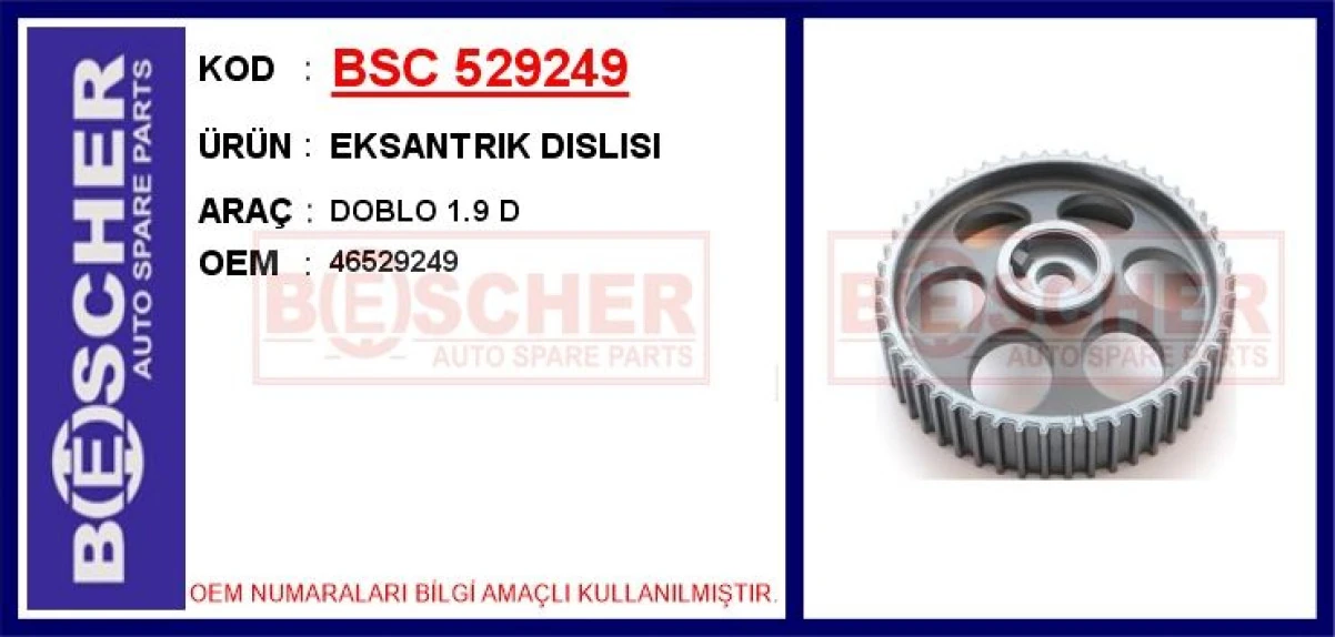 Fiat Eksantrık Dislisi Doblo 1.9 D - Bsc 529249