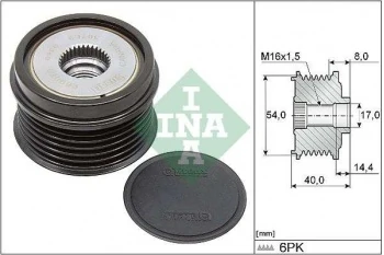 Fiat Alternator (6 Kanal) Kasnagı Rulmanlı Doblo Fiorıno İdea Linea Palıo Punto Albea Astra G Astra H Com - İna 535033410