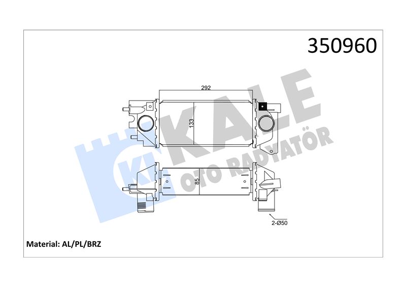 TURBO RADYATORU LAND ROVER FREELANDER 2.0 - KALE 350960