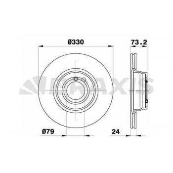 FREN DISKI ON BMW F30 F32 F34 F36 F22 - BRAXIS AE0708