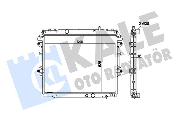 MOTOR SU RADYATORU HILUX III 06> MANUEL (525x648x26) - KALE 366500