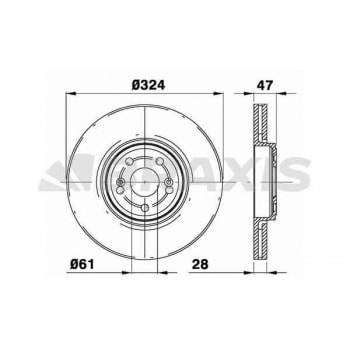 ON FREN DISK AYNASI HAVALI ESPACE IV 1.9DCI / 2.0 / 2.0T / 2.2DCI / 3.0DCI / 3.5 V6 11 / 02> - BRAXIS AD0229