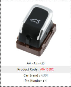 Unıversal Cam Anahtarı>a4 - A5 Bagaj Açma - Krom - Mcar-An1530c