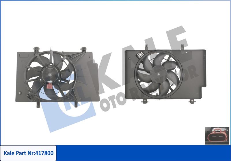 FAN MOTORU DAVLUNBAZ ( /+AC) FIESTA VI  COURIER 1,4 / 1,4TDCI / 1,5TDCI / 1,6TDCI 08 /> B MAX 1,5TDC - KALE 417800