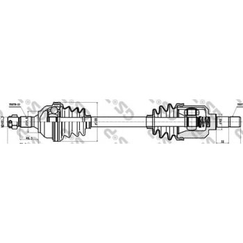 AKS SOL KOMPLE (DIS FREZE 25, IC FREZE: 24, UZUNLUK: 583MM) PARTNER II BERLINGO II DW10TD (2,0HDI) Z - GSP 210163