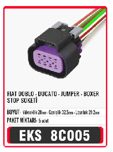 SOKET> STOP DOBLO-DUCATO-JUMPER-BOXER   S8003 - EKS-8C005